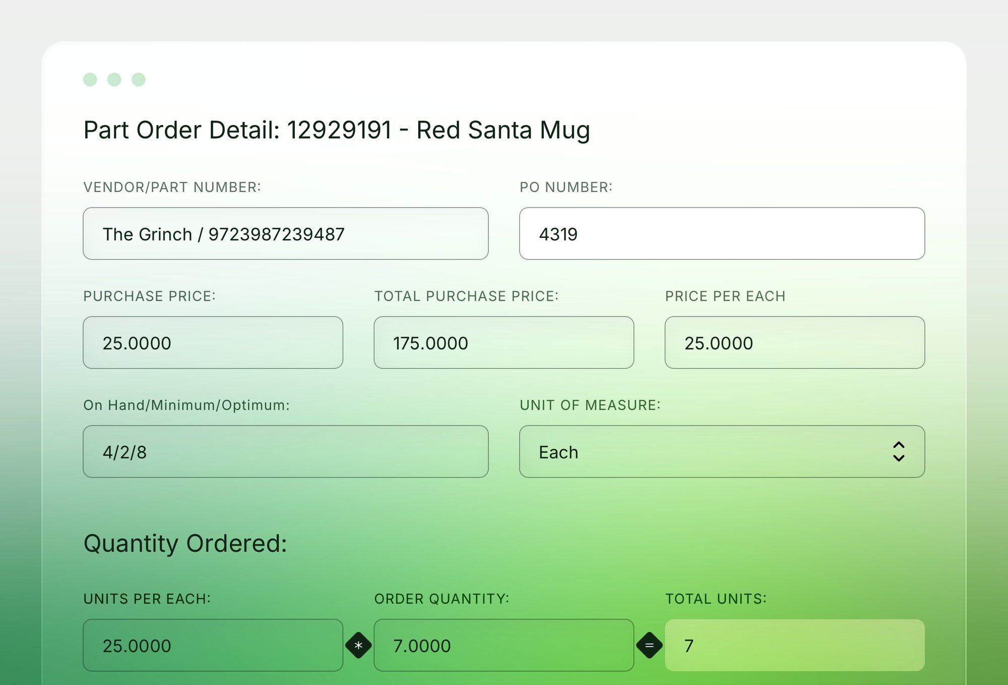 Order Parts