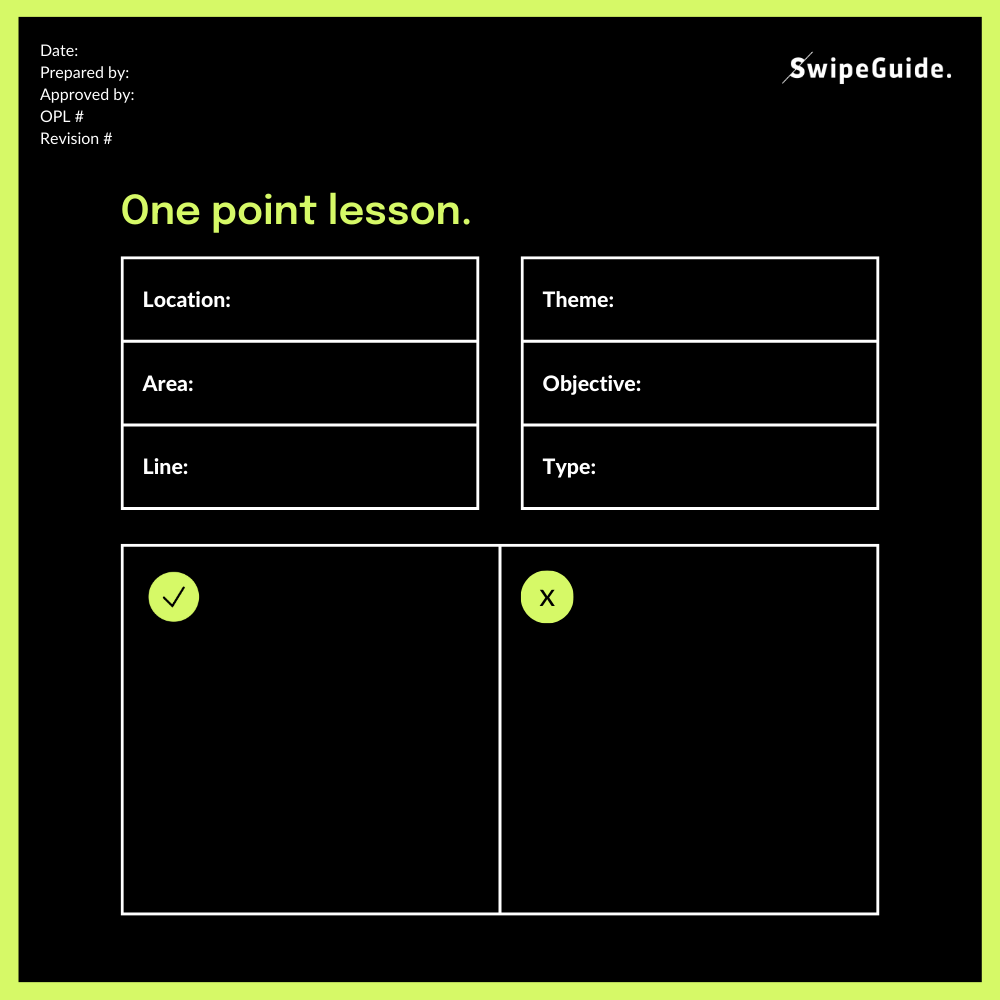 One Point Lessons for Better Frontline Training [Includes Template]