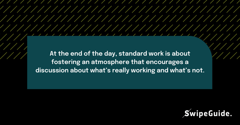 standard work process confirmation