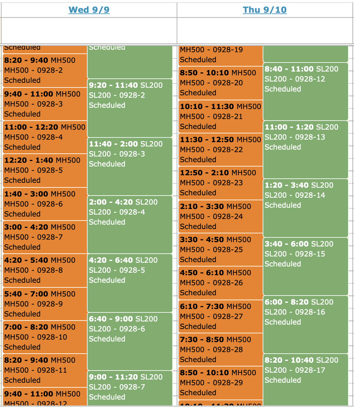 A screenshot of the L2L eKanban Planner