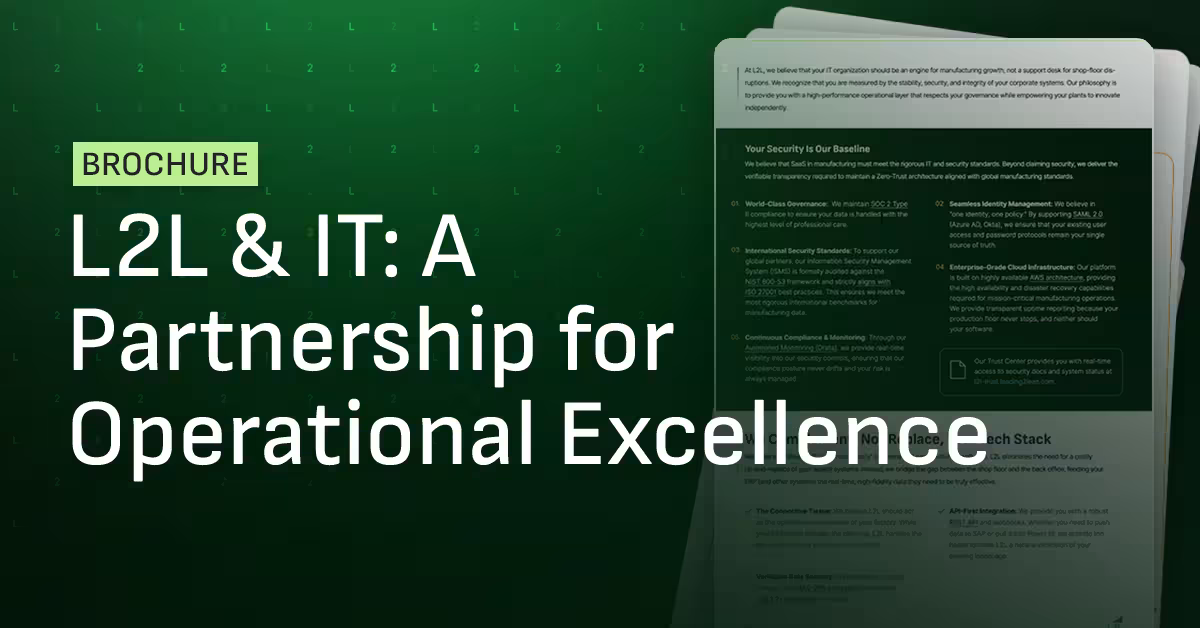 L2L & IT: A Partnership for Operational Excellence